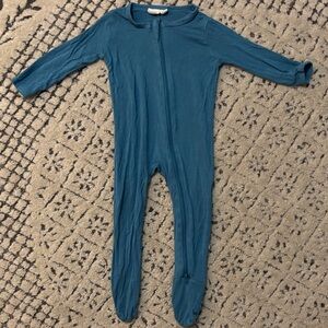 Kyte Baby Cozy Teal Kids Footie Pajamas sz 6-12 mo